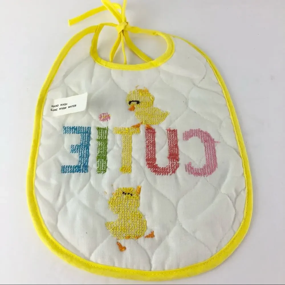 Hand Embroidered Cutie Baby Bib